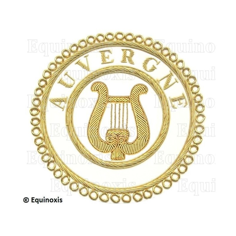 Badge / Macaron GLNF – Grande tenue provinciale – Grand Organiste – Auvergne – Brodé main